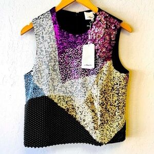 3.1 Phillip Lim Multicolor Sequin Tank Top